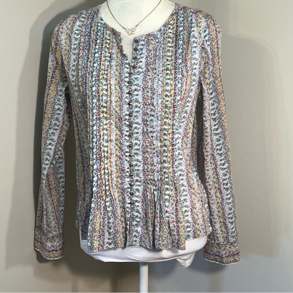 Anthropologie Maeve Pintuck Top - Picture 1 of 8